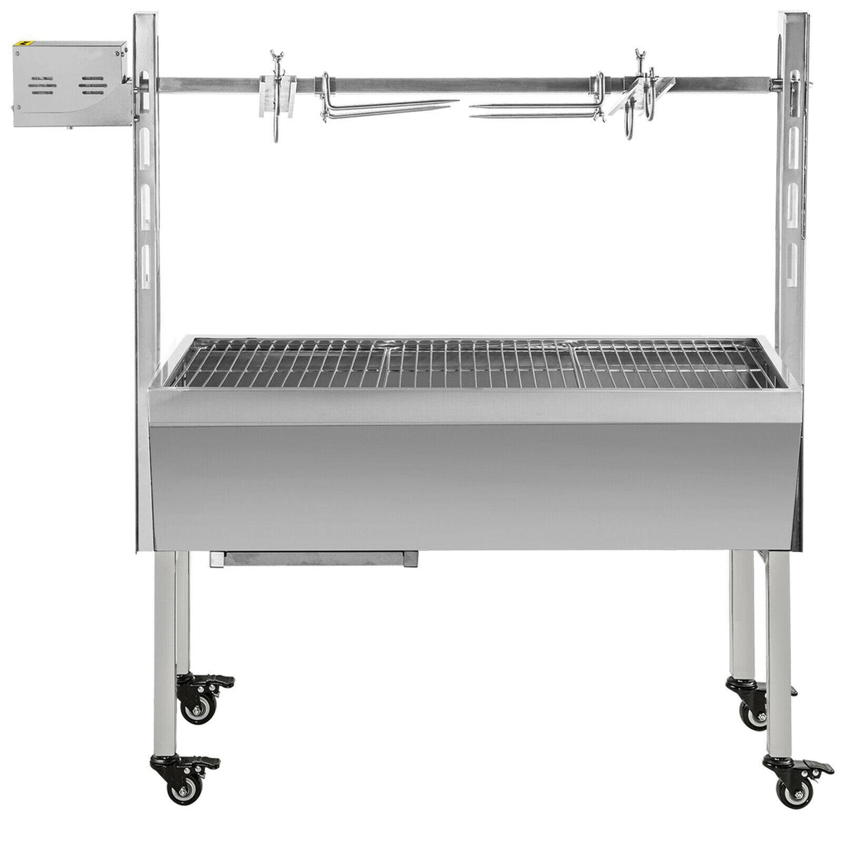 42'' 88Lbs  Lamb Roaster Rotisserie Spit Wind Shield Charcoal Pig