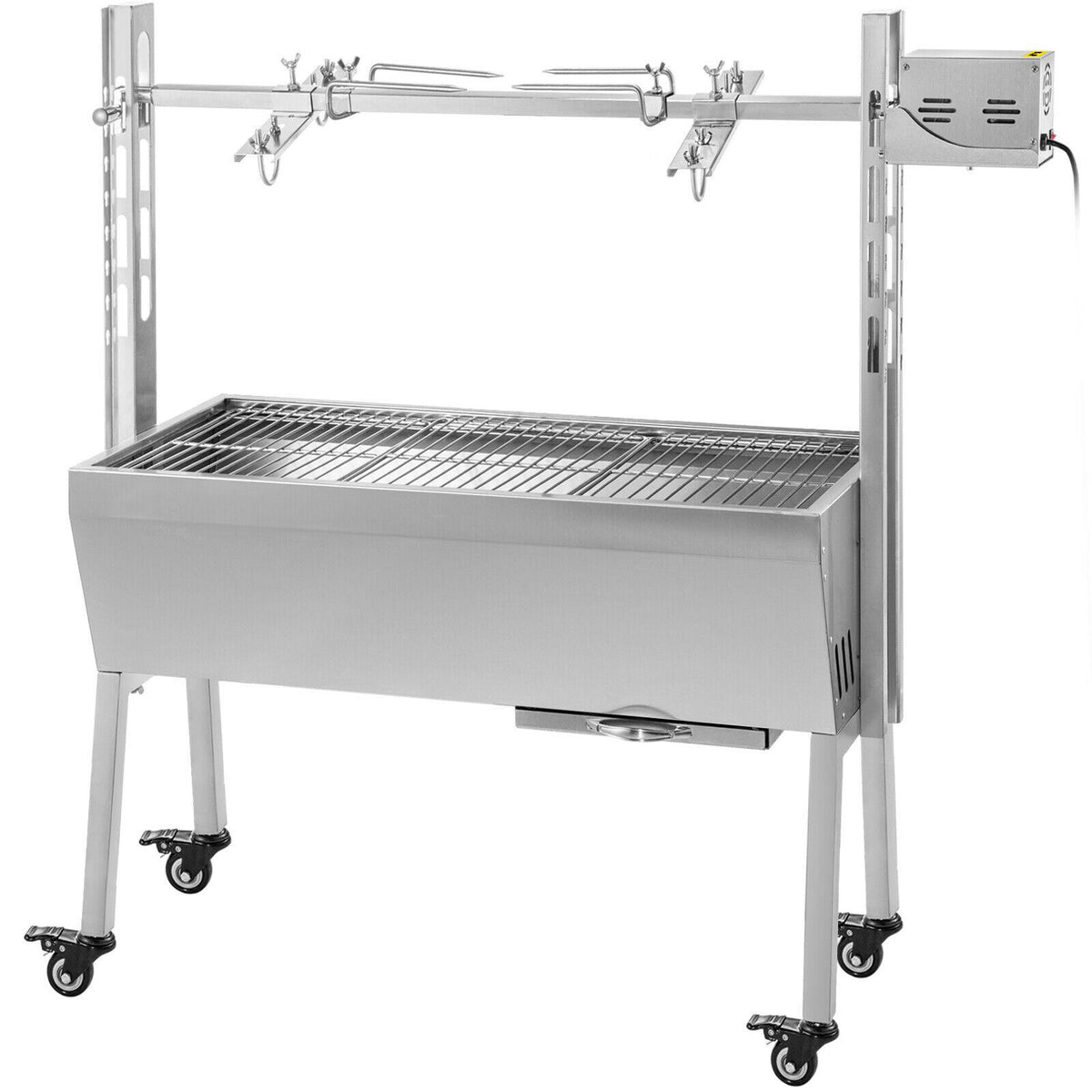 42'' 88Lbs  Lamb Roaster Rotisserie Spit Wind Shield Charcoal Pig