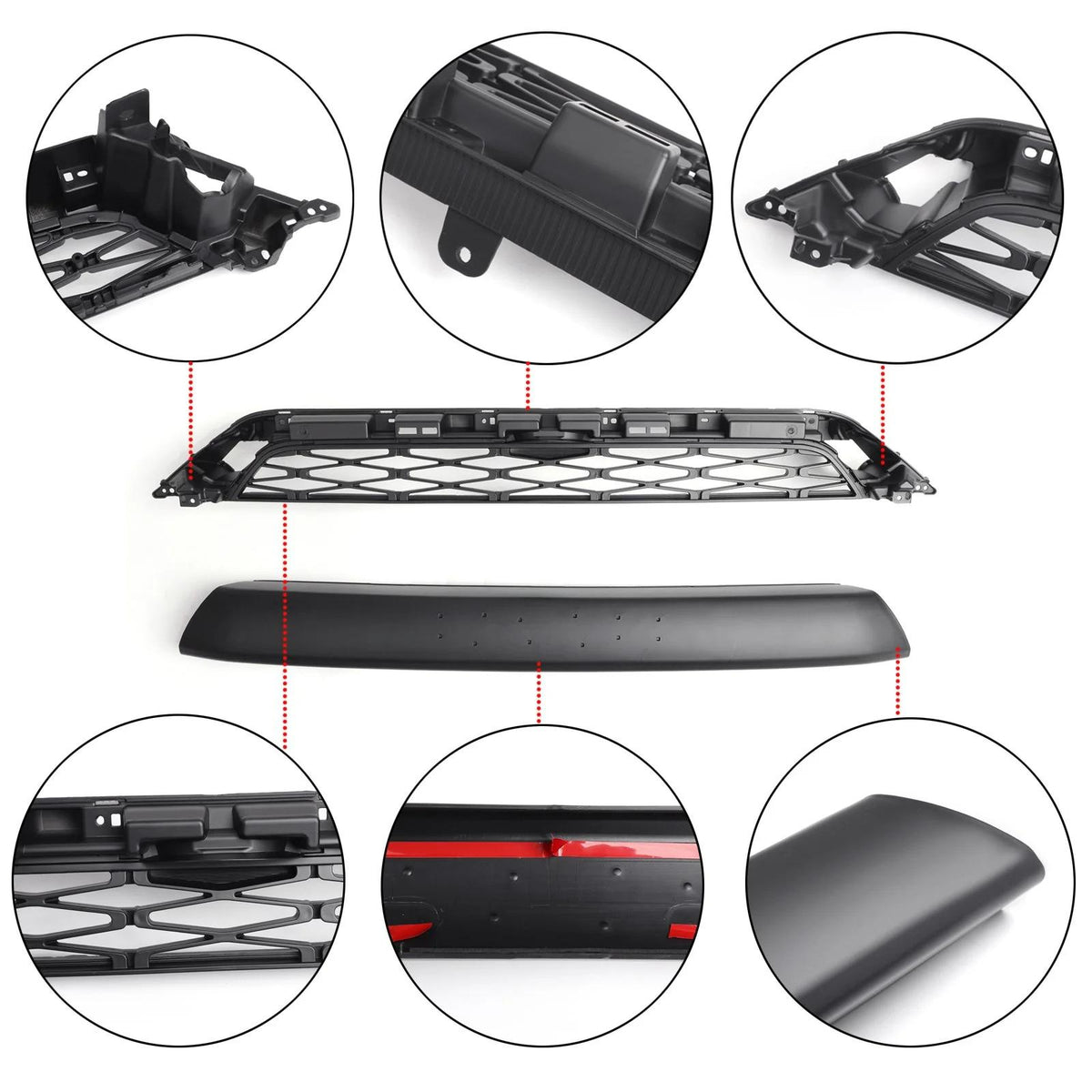 2014-2023 Toyota 4Runner TRD PRO Front Grille Grill Kit + LED Light Generic