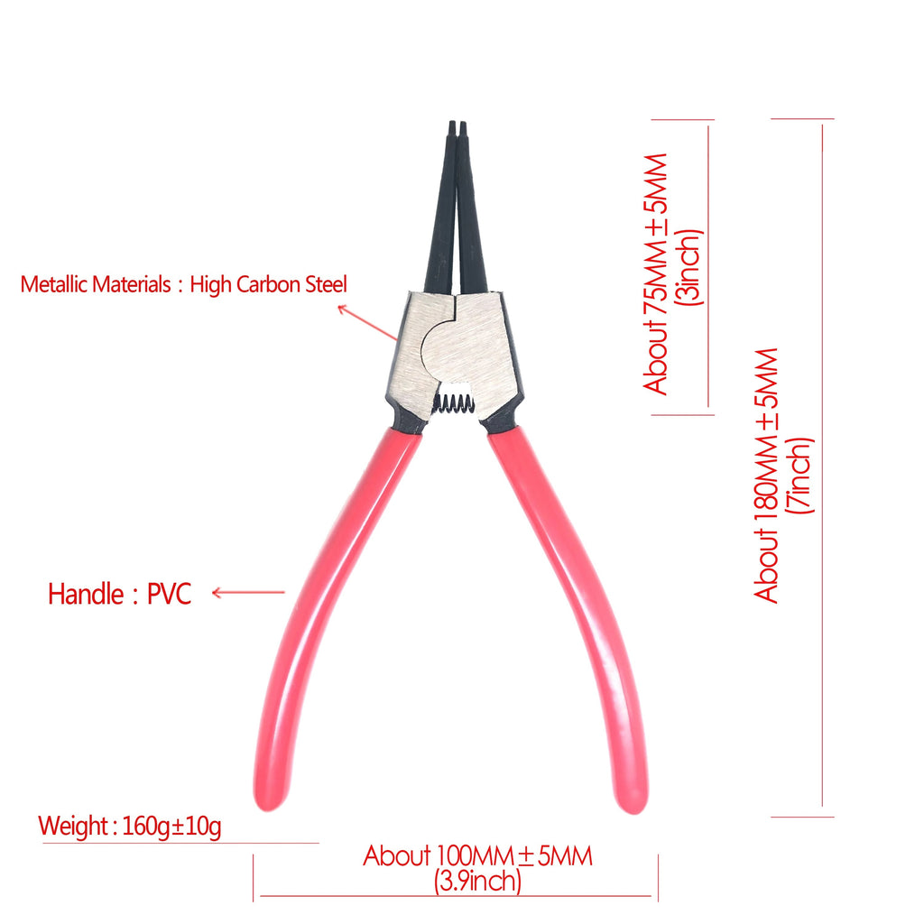4pcs/Industrial Grade 7-inch Snap Ring Pliers Four-piece Combination Set