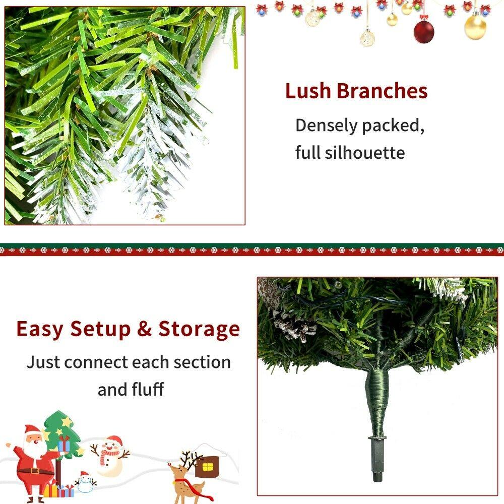 Pre-lit Artificial Christmas 4pcs/Set  Wreath and Set of 2 Entrance Tree