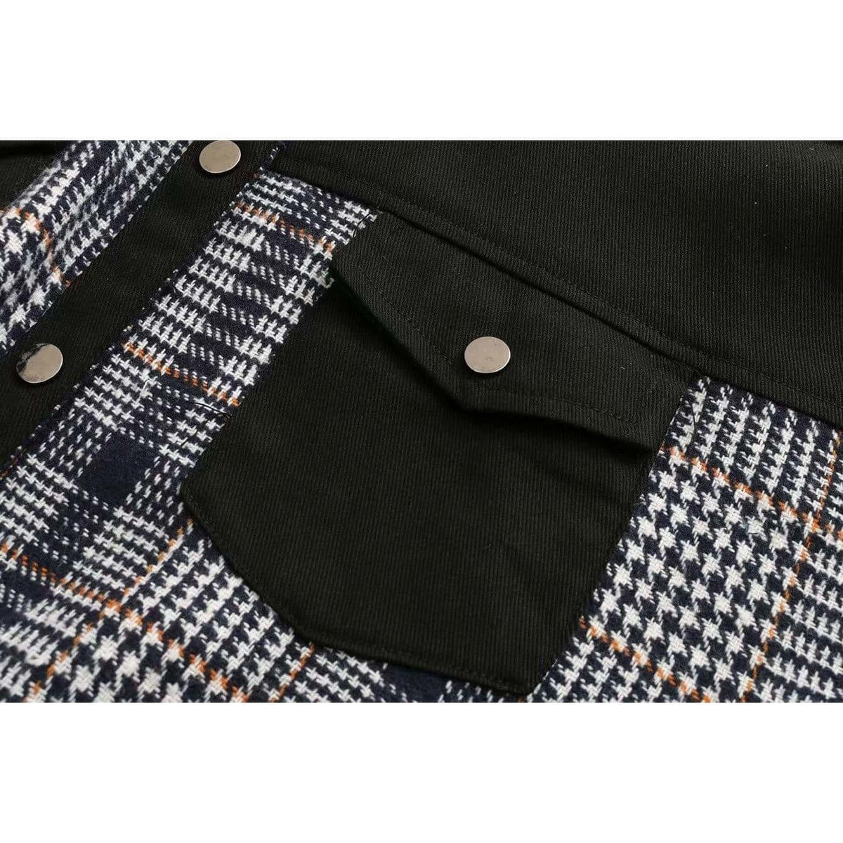 plaid patchwork jacket