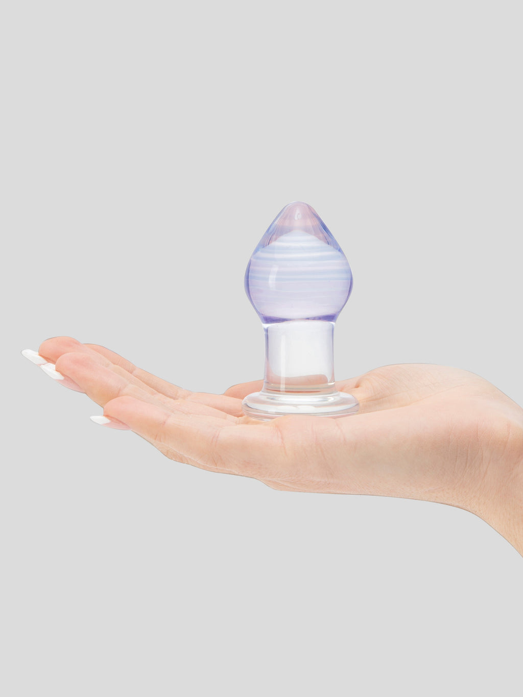 Lovehoney Amethyst Sensual Glass Butt Plug, Clear