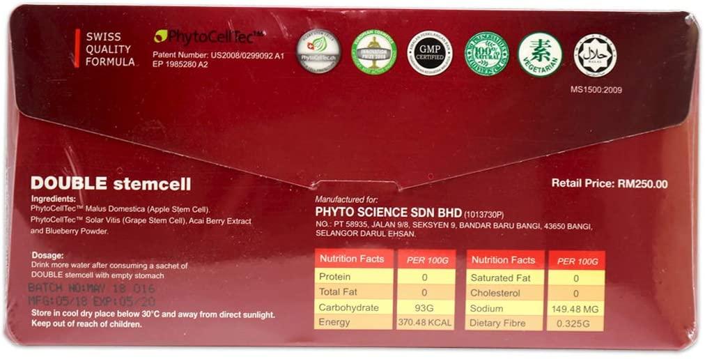 30 packs of Swiss Quality Formula Phytoscience PhytoCellTec Apple Grape Double StemCell stem cell anti aging ( to US )