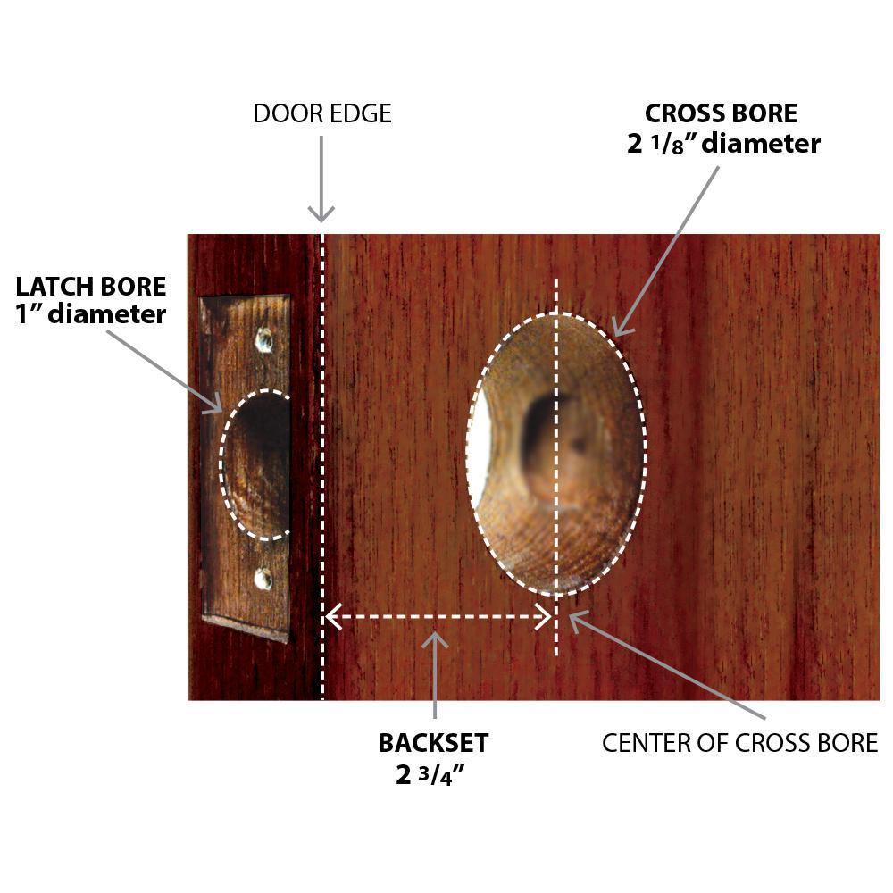 CottaPlate 2-3/4 in. Backset Oil-Rubbed Bronze Privacy Bed/Bath Oval Clear Crystal Glass Door Knob