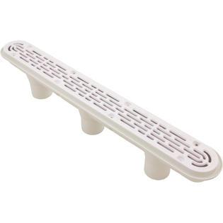 Channel Drain, Aquastar, 32", Flat Grate, For Concrete, White