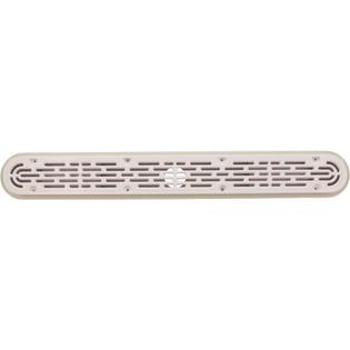 Channel Drain, Aquastar, 32", Flat Grate, For Concrete, White