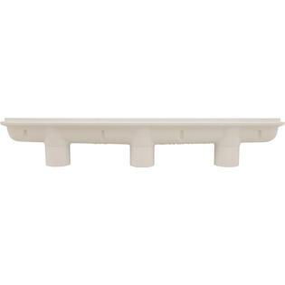 Channel Drain, Aquastar, 32", Flat Grate, For Concrete, White