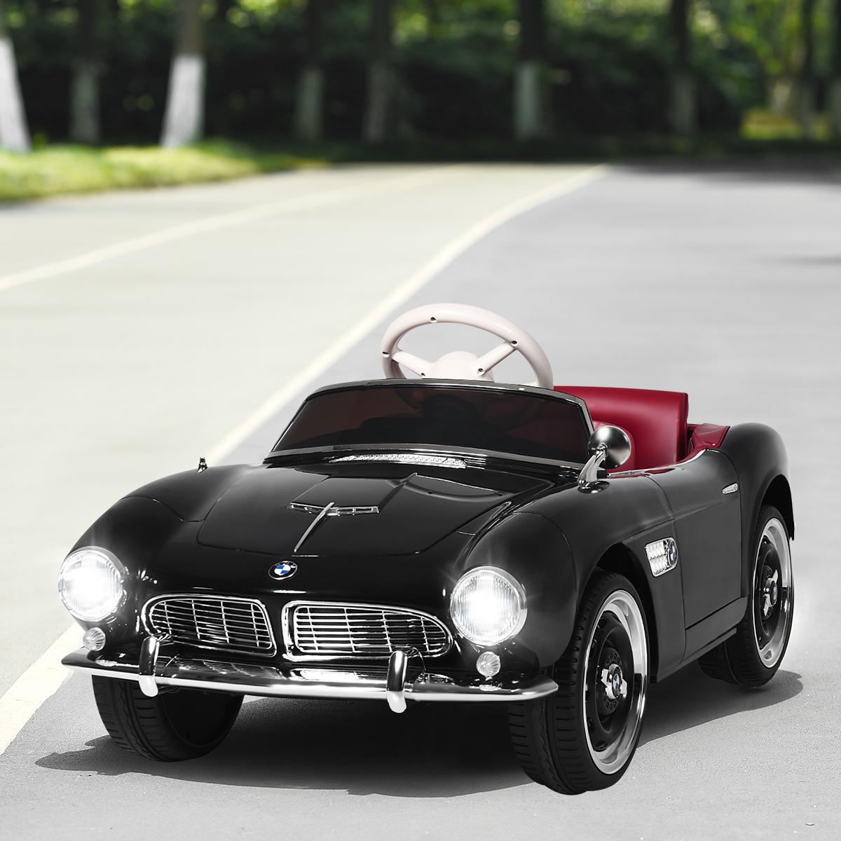 12V BMW 507 Licensed Electric Kids Ride On Retro Car RC w/Music & Lights BlackWhite
