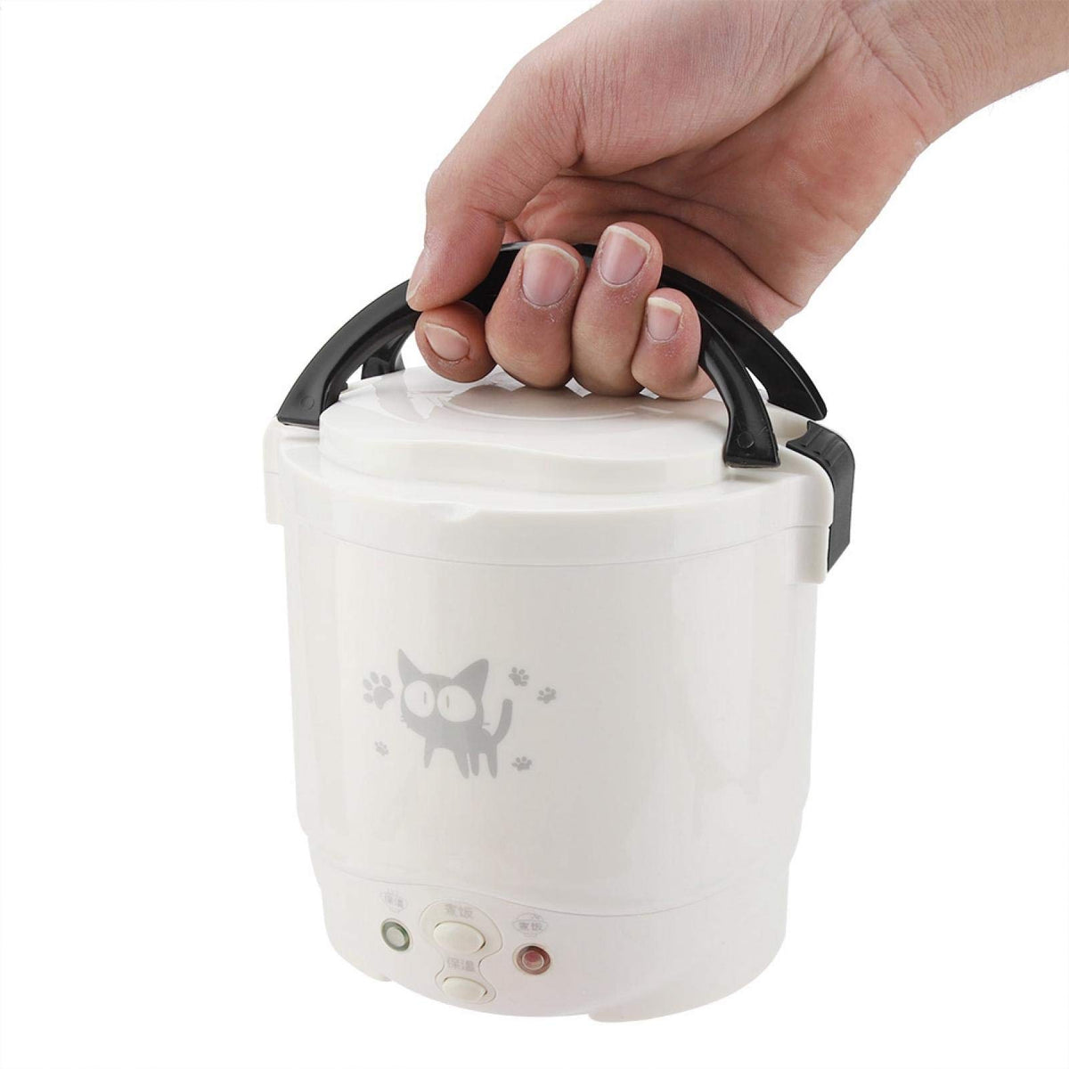Mini Rice Cooker, 1L 12v Portable Rice Maker Car Food Steamer 2 Cup | Electric Lunch Box for Car, Automatic Fast Cooking, Non Stick Pot for Soup Grain Oatmeal Veggies Stews, Travel Camping Use