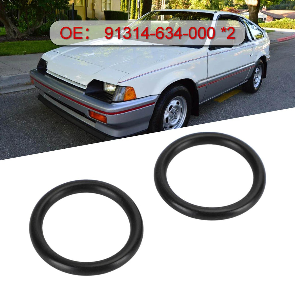 Honda Civic CRX Accord 2 x Coolant Connecting Pipe O-ring Set 91314-634-000 Generic