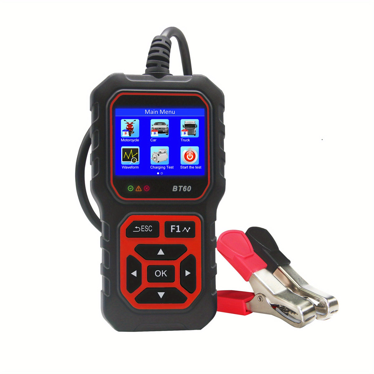 5V-36V Car Battery Tester, Automotive Battery System Tester Digital Auto Battery Analyzer Charging CranTester For Car Truck Motorcyle Vehicle RV