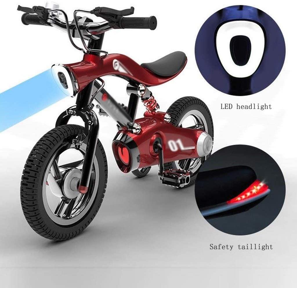 JLFSDB Kids Bike BMX Bike for Kids Boys Girls Bicycle Children Bike Boys Girls Metal LED Lighting Freestyle Bicycle 12 14 16 inch with Training Wheels, Kids Bike (Color : Blue, Size : 14 inch)
