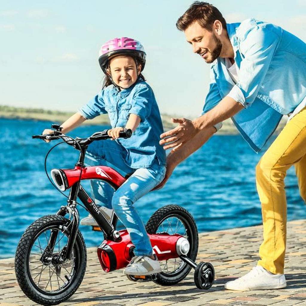 JLFSDB Kids Bike BMX Bike for Kids Boys Girls Bicycle Children Bike Boys Girls Metal LED Lighting Freestyle Bicycle 12 14 16 inch with Training Wheels, Kids Bike (Color : Blue, Size : 14 inch)