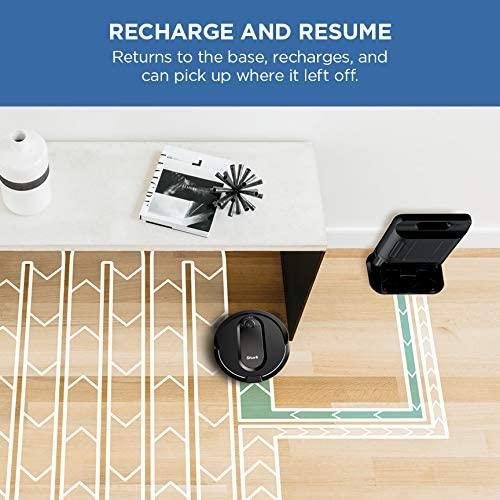 Shark AV1010AE IQ Robot Vacuum with XL Self-Empty Base, Bagless, 45-Day Capacity, Advanced Navigation, Alexa &amp; Wi-Fi, Multi-Surface Brushroll, for Pets, Dander &amp; Dust, Carpet &amp; Hard Floor, Black