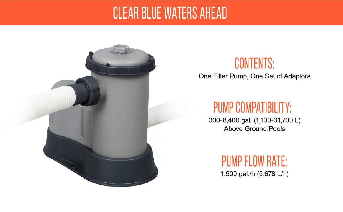 bestway 1500gph above ground swimming pool sand filter pump 59390e device us