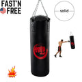 Punching Bag Filled Set, Heavy Bag Heavy Punching Bags for Kickboxing MMA Heavy Muay Thai Training with Hanger/Ceiling Hook/Hanging Chain, Indoor/Garden Boxing Bag for Man Women Kids