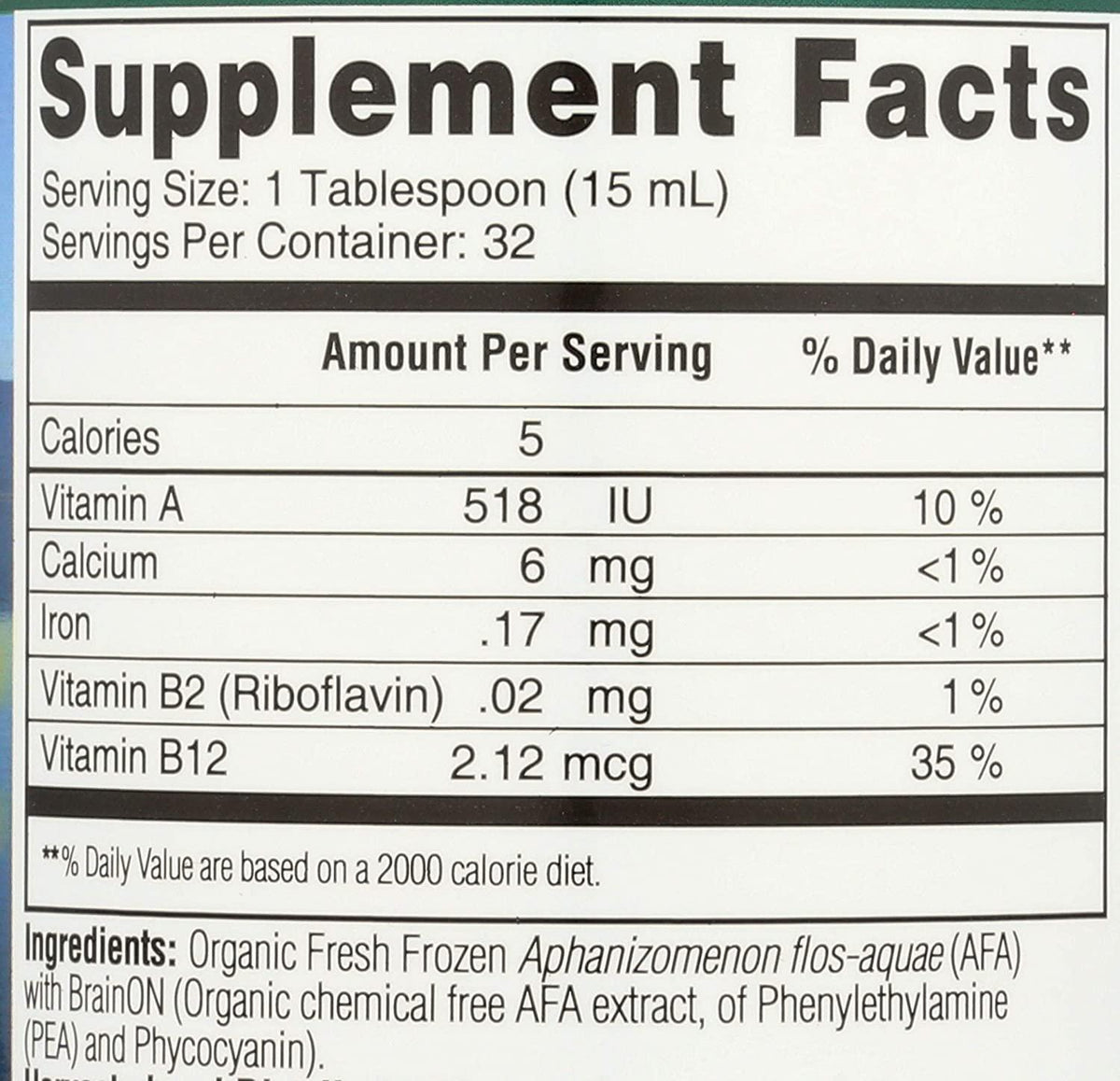 E3Live BrainOn Dietary Supplement, Unflavored, 16 Ounce