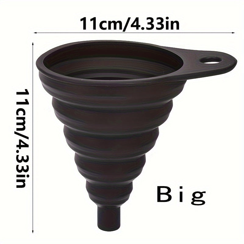 Upgrade Your Car Maintenance With A Universal Silicone Liquid Funnel - Telescopic Long Neck For Easy Oil Changes!