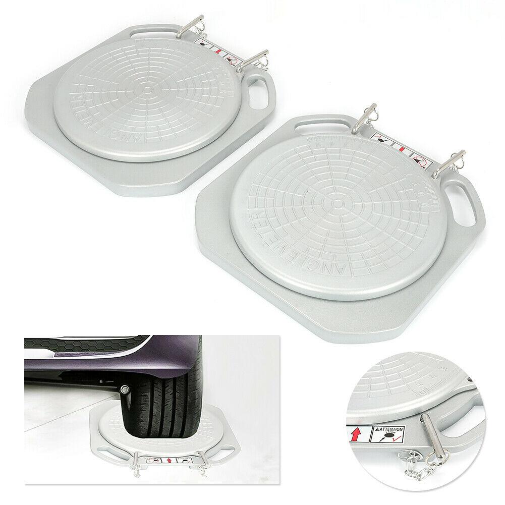 2 Wheels Durable Car Front End Wheel Alignment Turntable Turn Plates Tools USA
