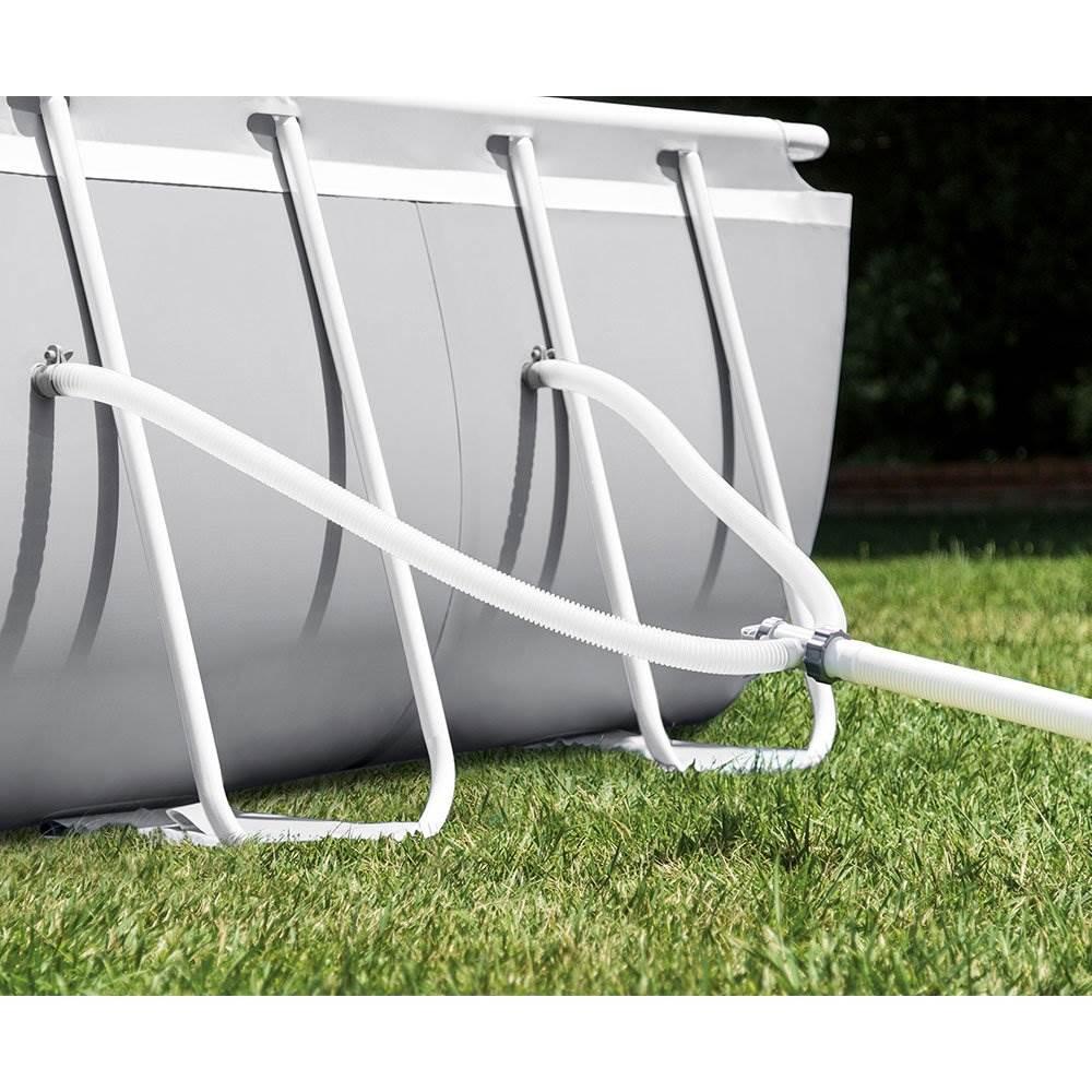 26795EH Prism Frame 16.5ft x 9ft 48in Outdoor Frame Above Ground Oval Swimming Pool Set with Filter Pump, Pool Cover,
