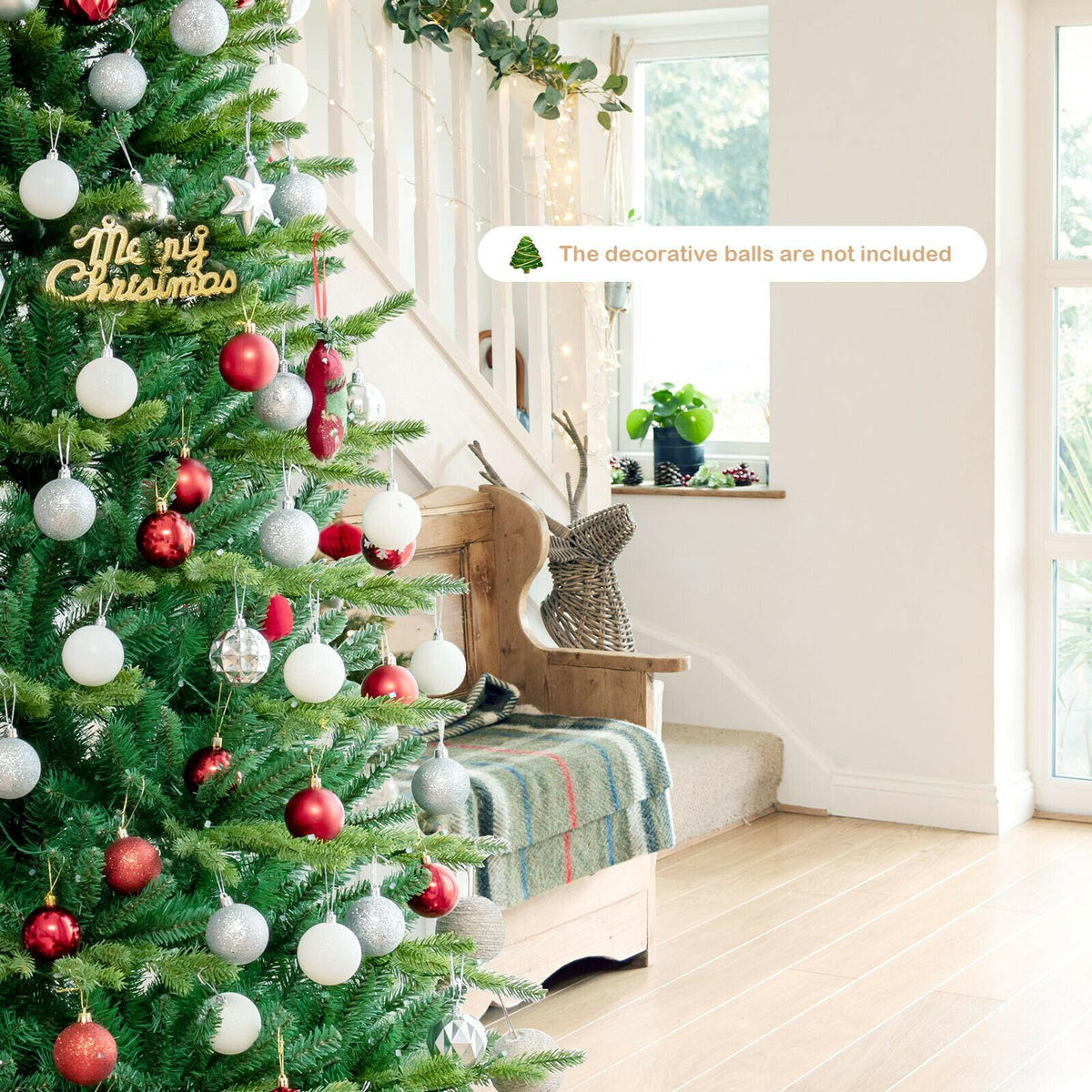 7ft App-Controlled Pre-lit Christmas Tree Multicolor Lights w/ 15 Modes