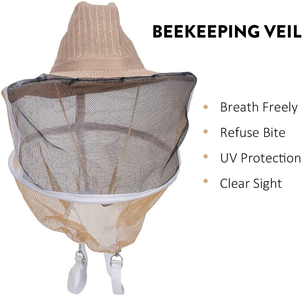 honey lake 10-frame bee hives and supplies starter kit, beeswax coated beehive starter kit including beekeeping supplies tools set with bee hat veil