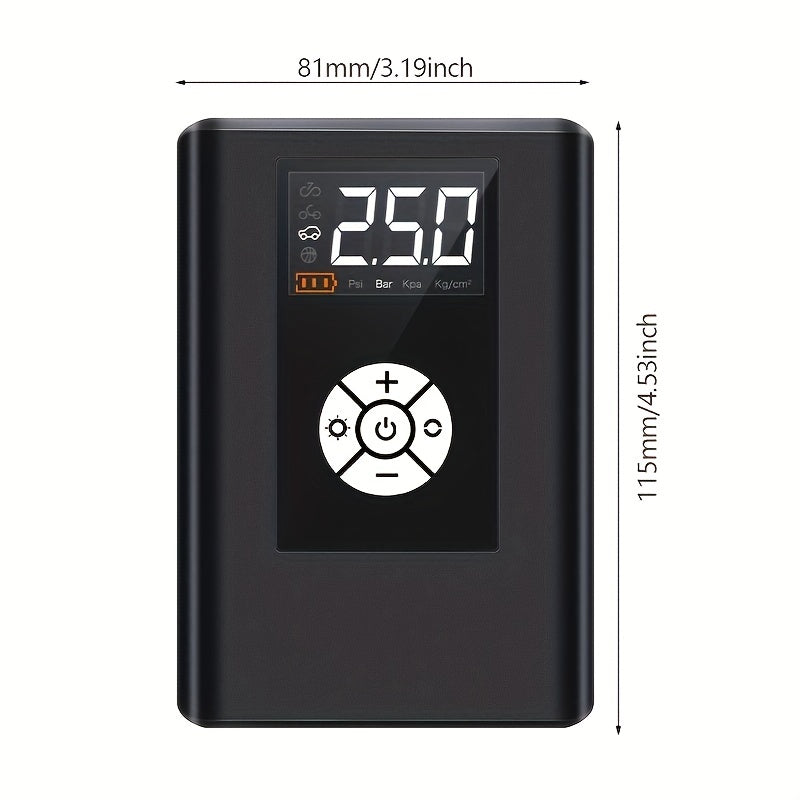 120W 150PSI Portable Digital Air Compressor: The Ultimate Wireless Car Air Pump For Car, Motorcycle, Bike & Ball Inflation!