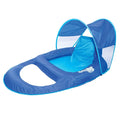 SwimWays Spring Float Recliner Pool Lounge Chair w/ Sun Canopy, Blue (4 Pack)