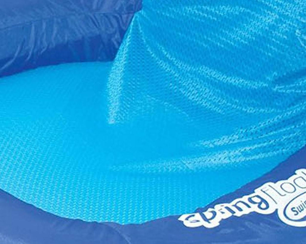 SwimWays Spring Float Recliner Pool Lounge Chair w/ Sun Canopy, Blue (4 Pack)