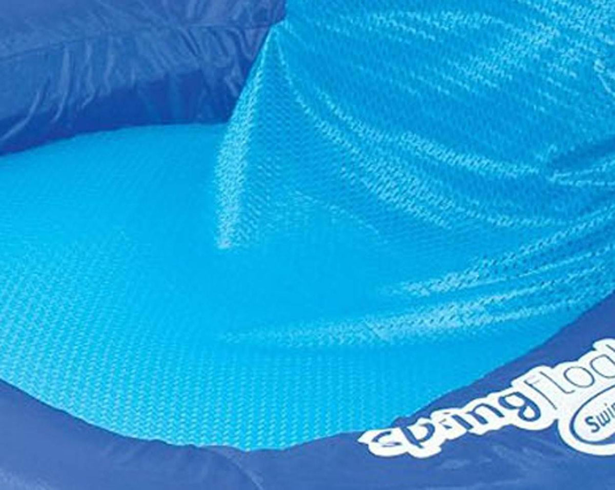 SwimWays Spring Float Recliner Pool Lounge Chair w/ Sun Canopy, Blue (4 Pack)