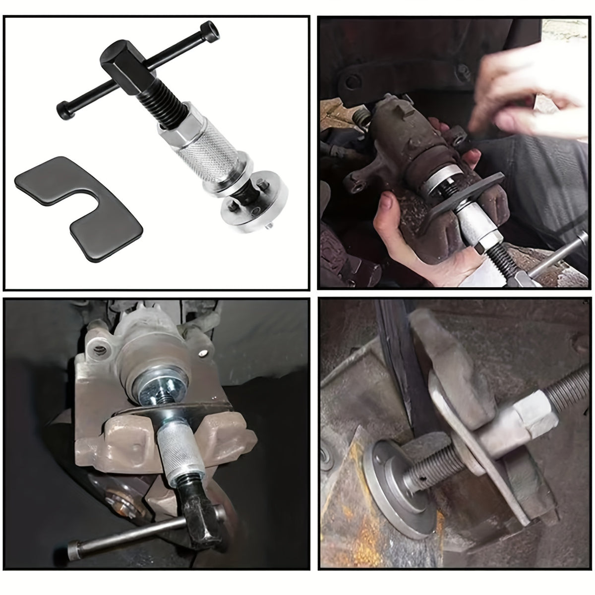 Complete Car Disc Brake Pad Repair Kit - Caliper Separator, Piston Rewind & More!