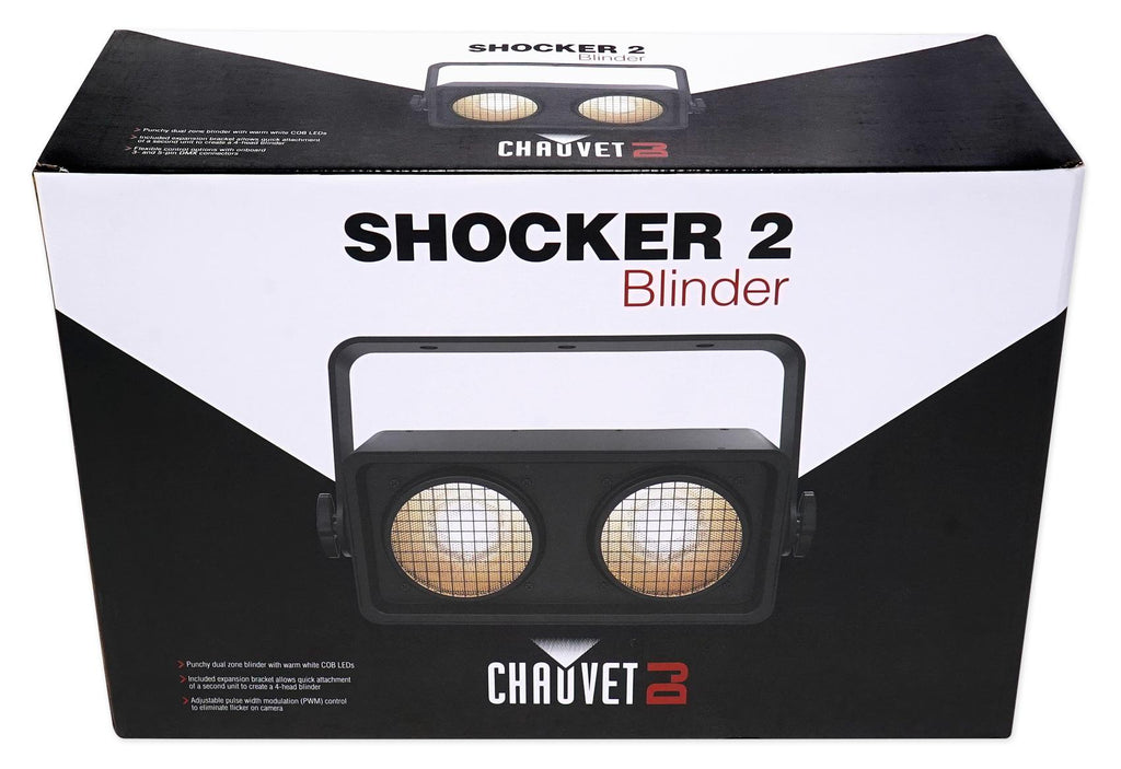 (2) Chauvet Shocker Dual Zone DMX COB LED Blinder StaLights+LED Fogger+Fluid