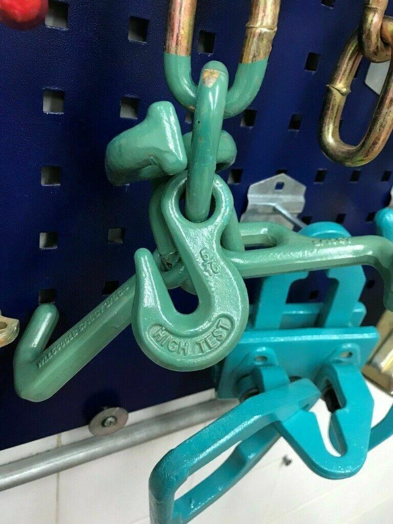 SET#8 -19 PIECE AUTO BODY FRAME MACHINE HEAVY DUTY PULLING CLAMPS TOOLS & CHAINS