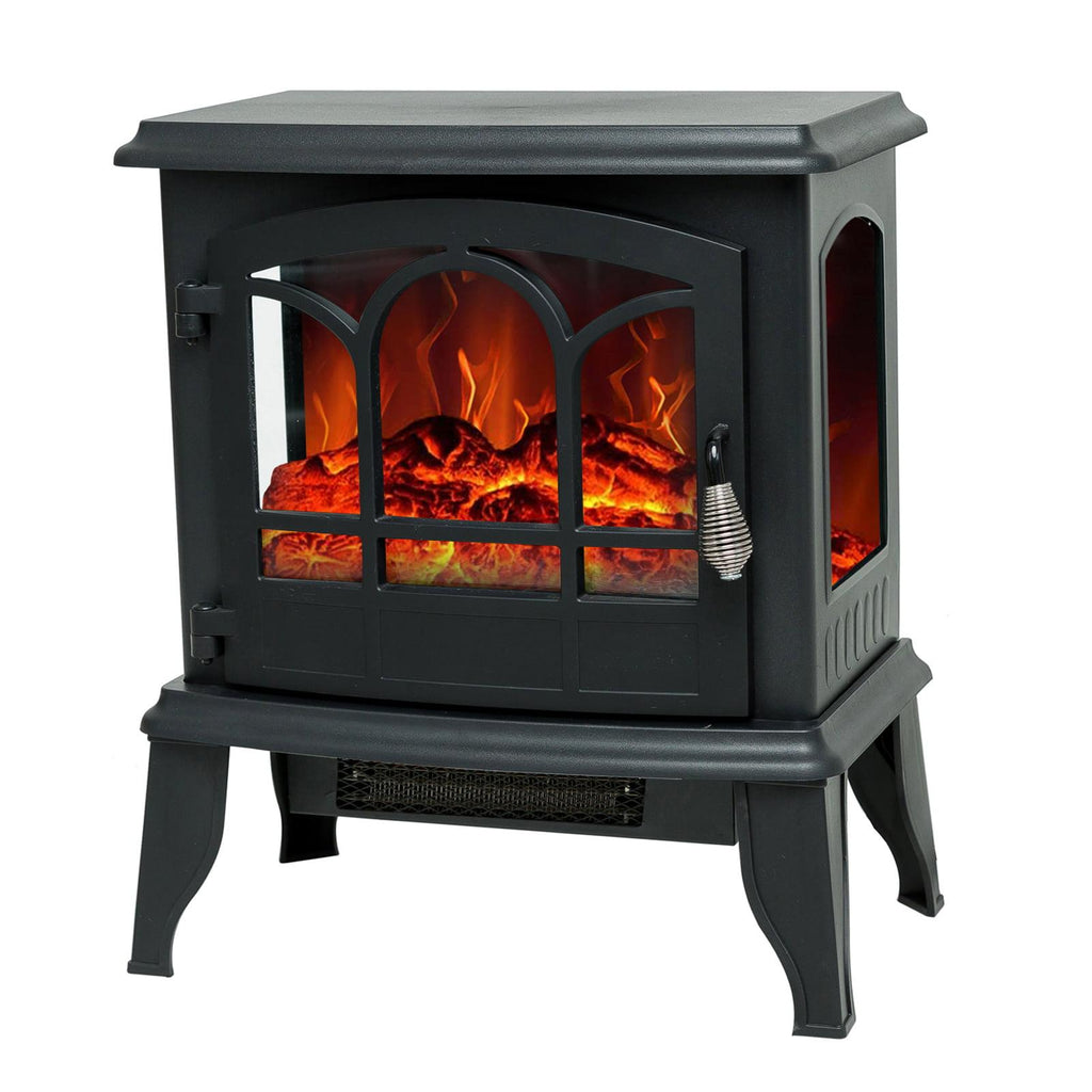 C-Hopetree Portable Freestanding Electric Wood Stove Fireplace with Flame Effect, 20 inch Tall