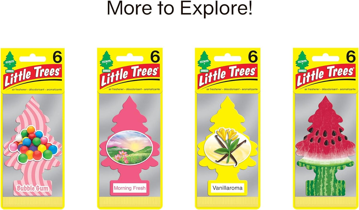 LITTLE TREES Air Fresheners Car Air Freshener. Hanging Tree Provides Long Lasting Scent for Auto or Home. Cotton Candy, 24 Air Fresheners