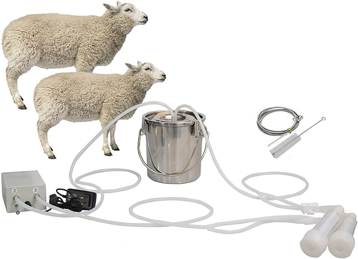 goat milking machine, pulsation vacuum pump milker, automatic portable livestock milking equipment, electric pulsation milking machine, milking machine goat milking supplies for sheep ( size : 14l )