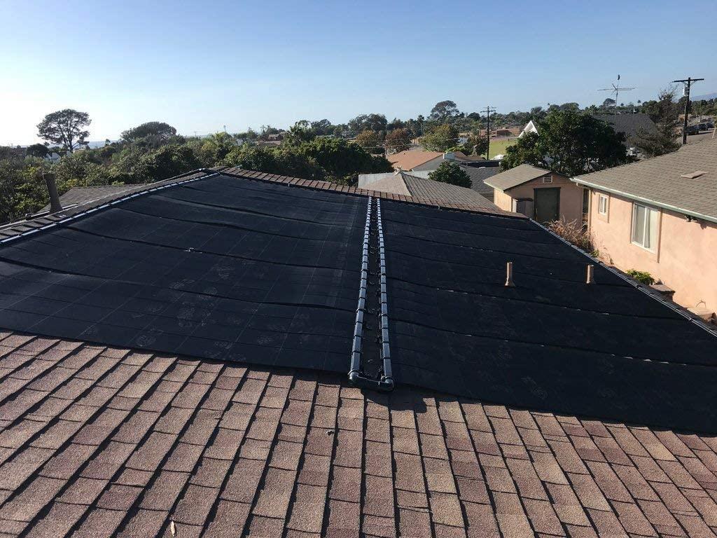 SolarPoolSupply Industrial Grade DIY Solar Pool Heating System Kit - Lifetime Limited Warranty - Strapless Mounting Design [4-4x12.5/200 Square Foot Coverage]