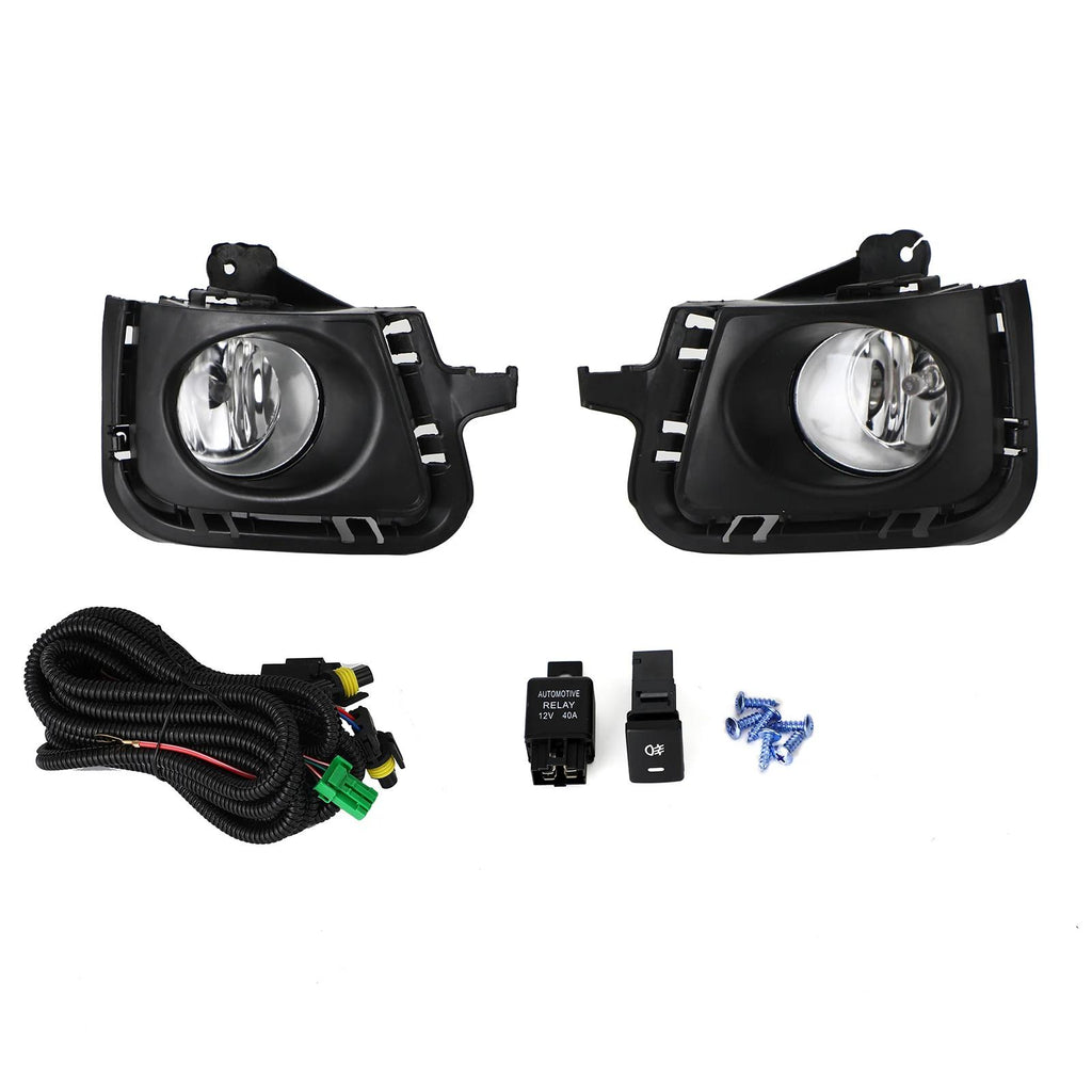12-14 Toyota Prius C  Clear Lens Front Bumper Fog Light Lamps w/Bezel+Switch Generic