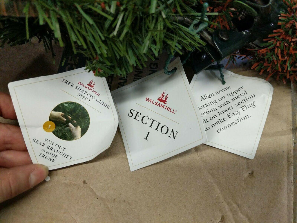 Open Box Balsam Hill Vermont White Spruce 4.5' Tree with Clear LED Lights Xmas