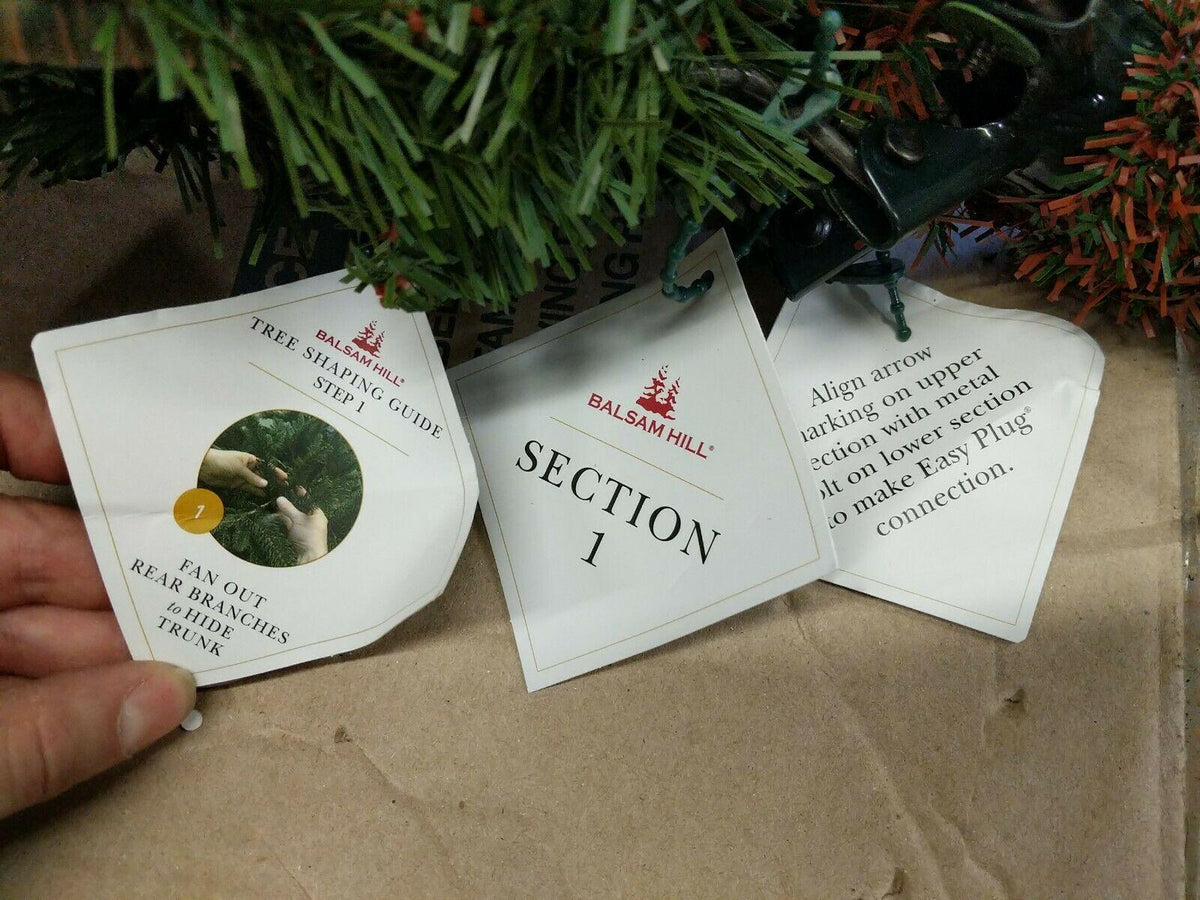Open Box Balsam Hill Vermont White Spruce 4.5' Tree with Clear LED Lights Xmas