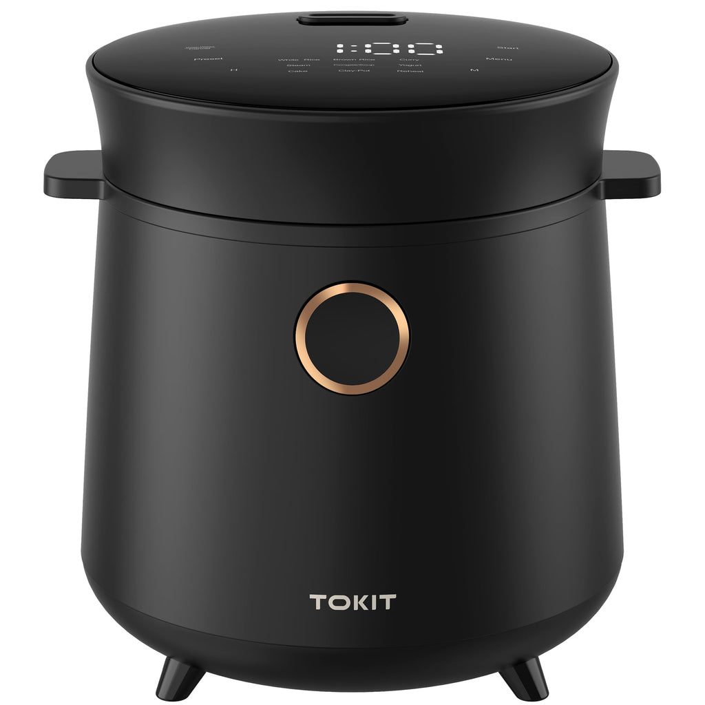 Compact Mini Rice Cooker Small Kitchen 3-Cup (Uncooked) / 6-Cup (Cooked), Non Stick Ceramic Inner Pot Rice Maker, 24H Timer Delay, Auto Keep Warm, 9 Functions Multicooker For Brown Rice, Steam, Soup