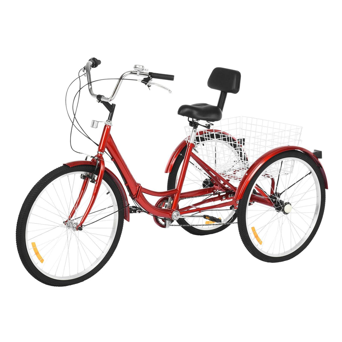 Hotwon Adult Foldable Tricycle Cruiser Bike 26-in Wheels 7 Speed With Cargo Basket