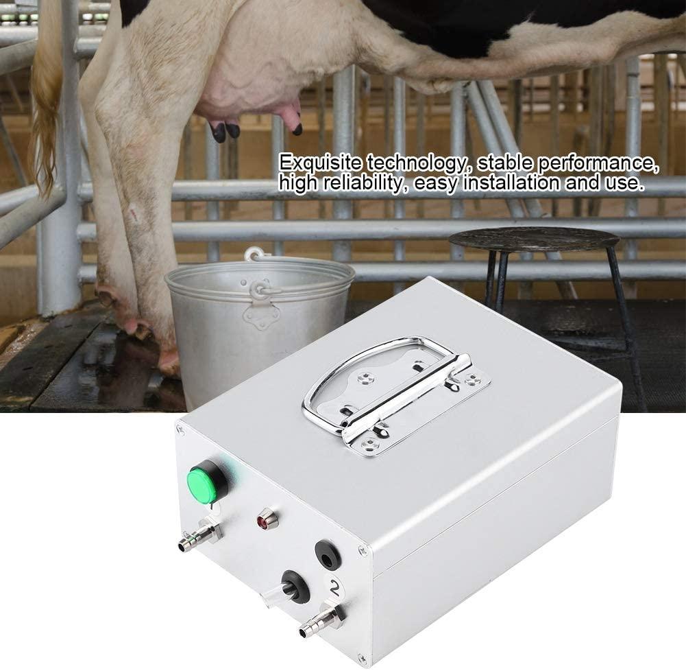 cow goat milking machine, pulsation vacuum pump milker 12v electric pulsation milking machine food processing portable livestock milking equipment, for donkey, sheep, cow, horse(us)
