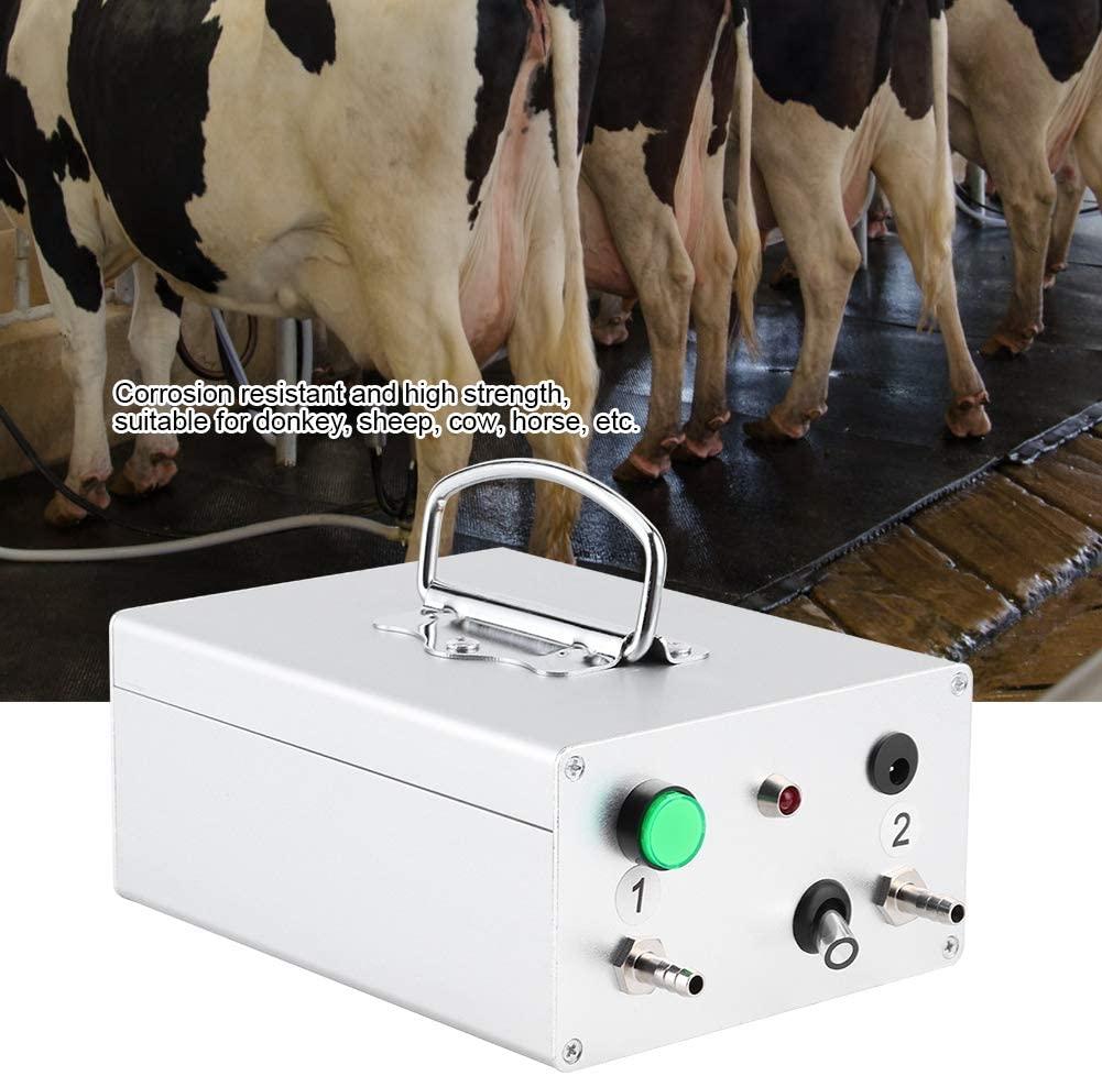 cow goat milking machine, pulsation vacuum pump milker 12v electric pulsation milking machine food processing portable livestock milking equipment, for donkey, sheep, cow, horse(us)