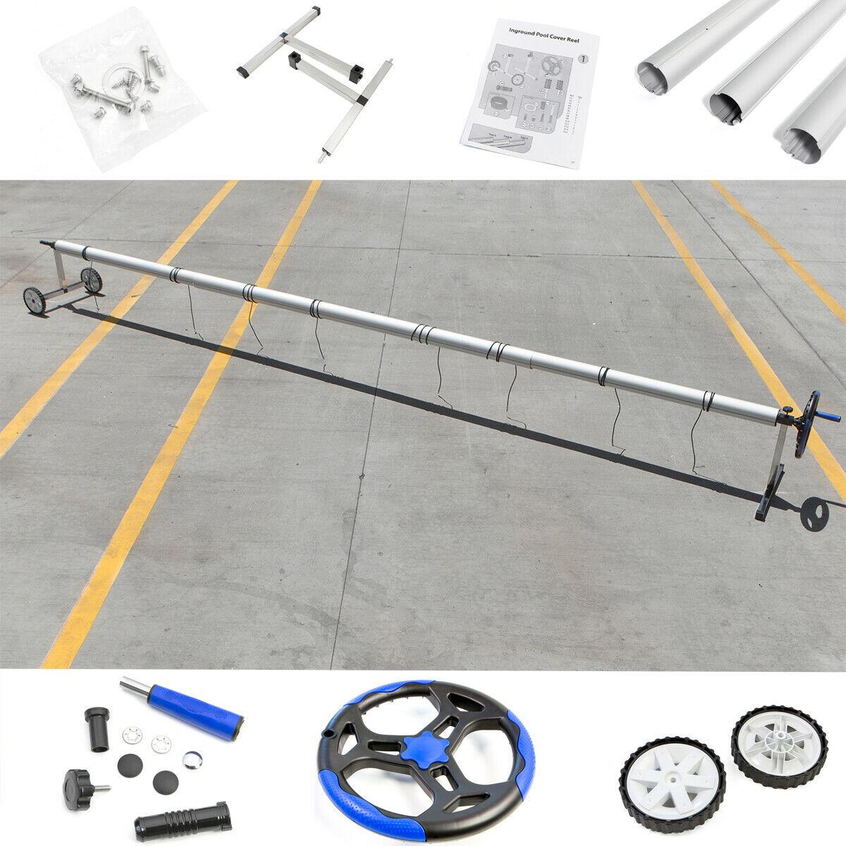 21ft pool cover reel set for inground swimming pool aluminum for inground cover