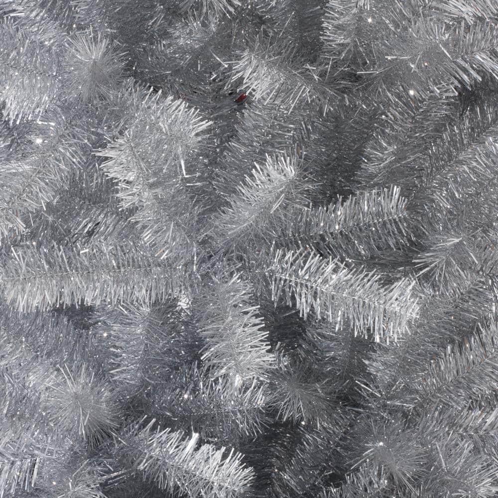 9 ft. Silver Tinsel Artificial Christmas Tree