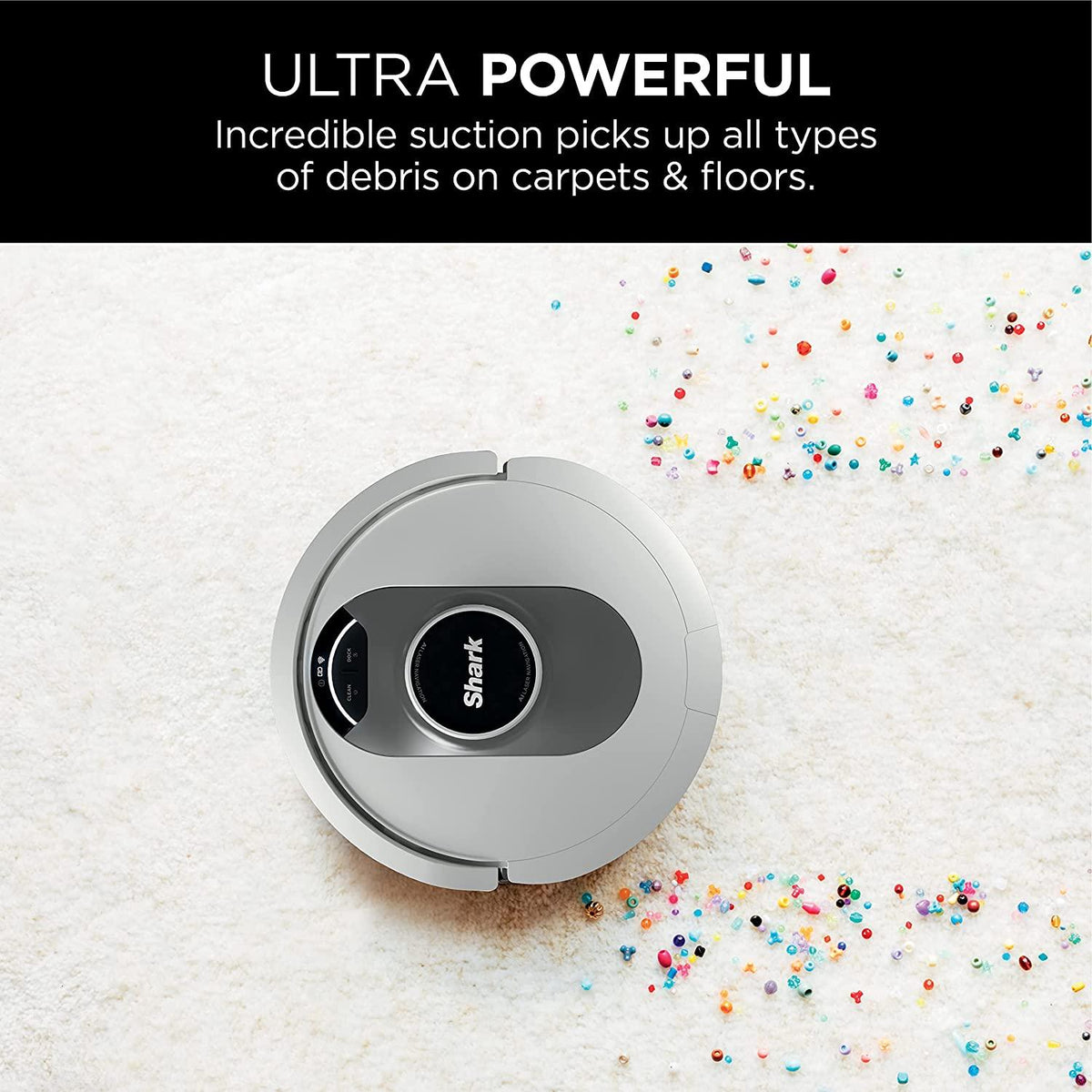 Shark AV2511AE AI Robot Vacuum with XL Self-Empty Base, Bagless, 60-Day Capacity, LIDAR Navigation, Home Mapping, Silver &amp; Black