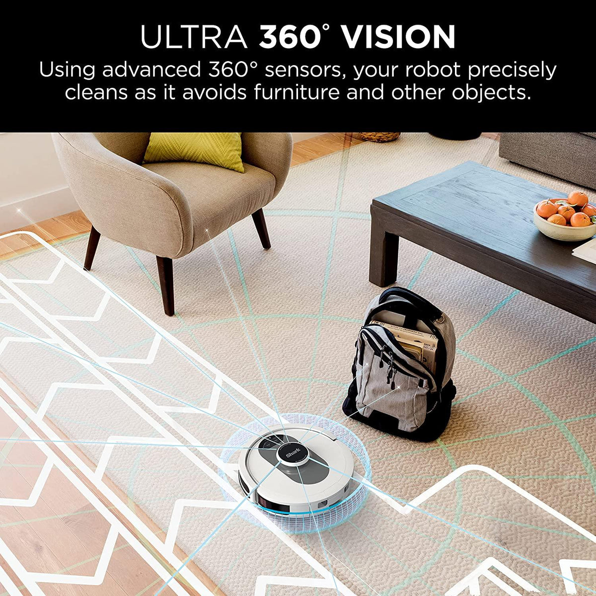 Shark AV2511AE AI Robot Vacuum with XL Self-Empty Base, Bagless, 60-Day Capacity, LIDAR Navigation, Home Mapping, Silver &amp; Black