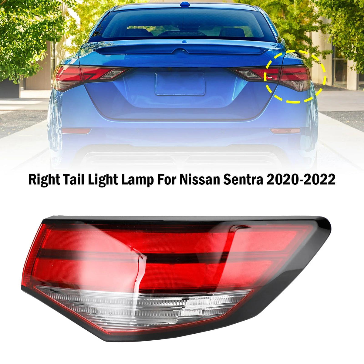 2020-2023 Nissan Sentra Tail Light Lamp 265556LB0A 265506LB0A NI2804121 Generic
